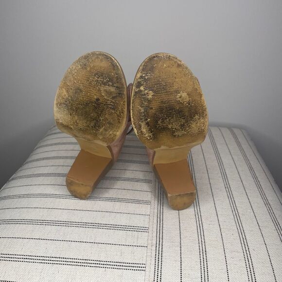 Qupid- Pink Suede Open Toe Heels - Picture 6 of 6